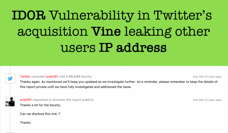 How I earned 5040$ from Twitter by showing a way to Harvest other users IP address