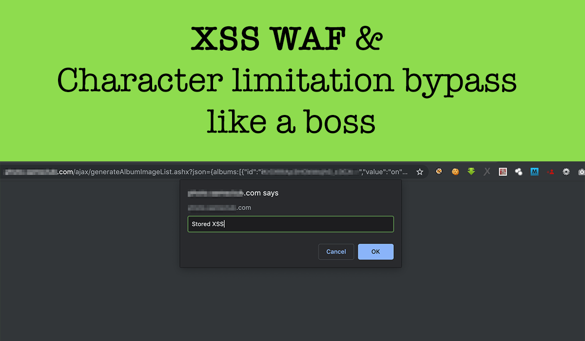 XSS WAF & Character limitation bypass like a boss